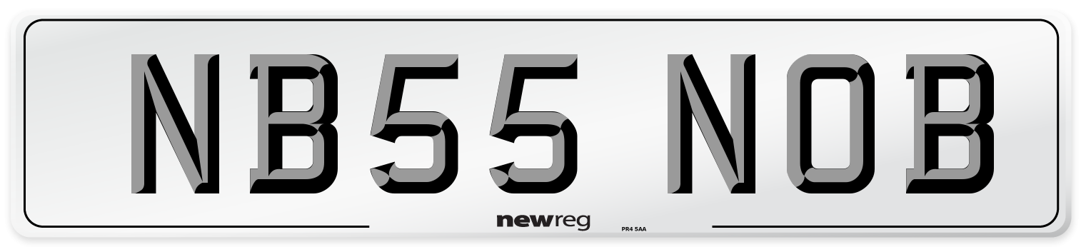 NB55 NOB Number Plate from New Reg